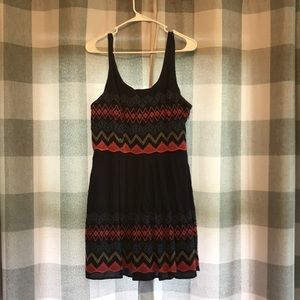 Navy blue, pattern dress